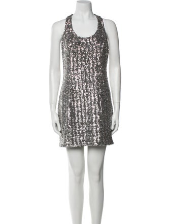 Michael Kors Collection Scoop Neck Mini Dress