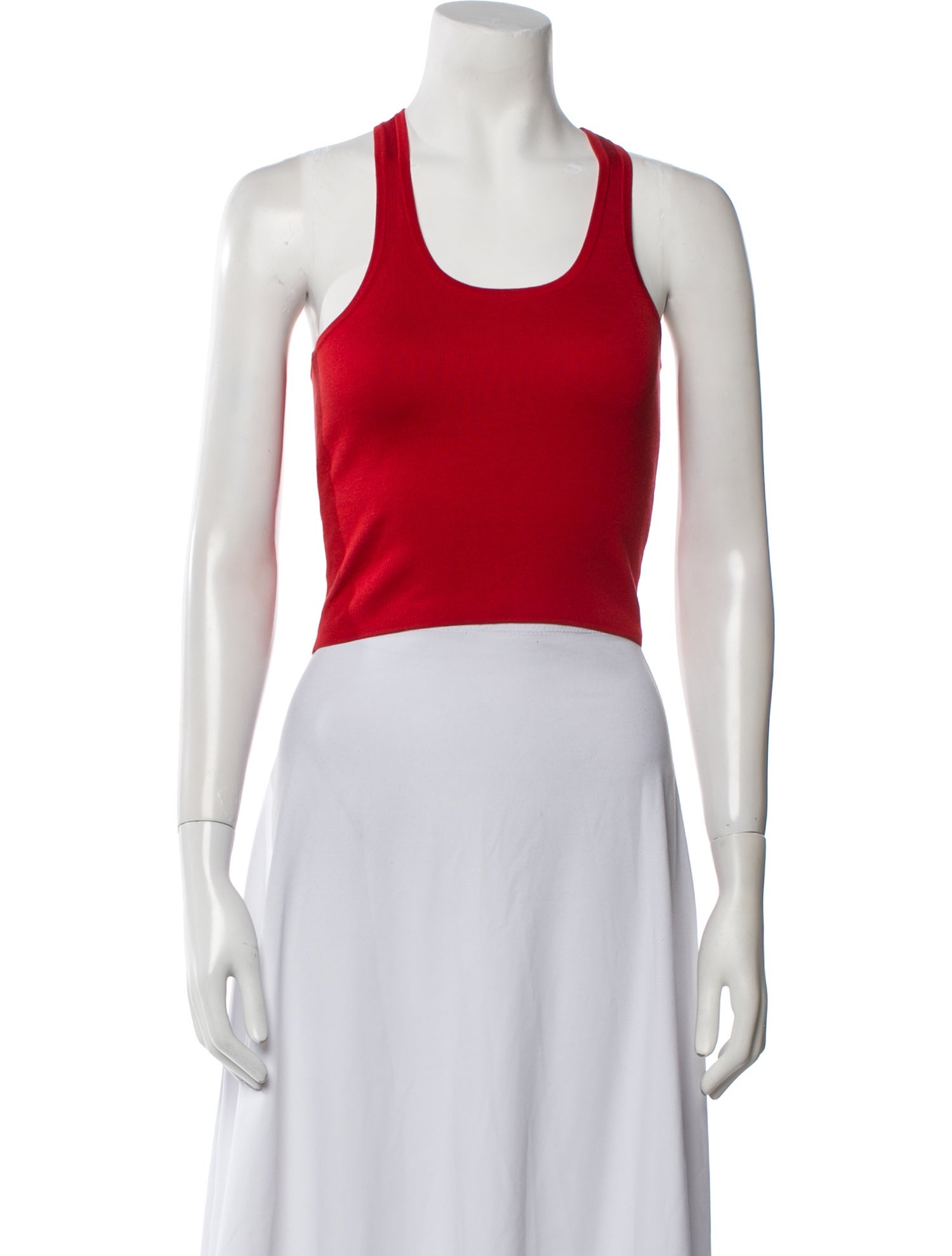 Michael Kors Collection Scoop Neck Sleeveless Crop Top