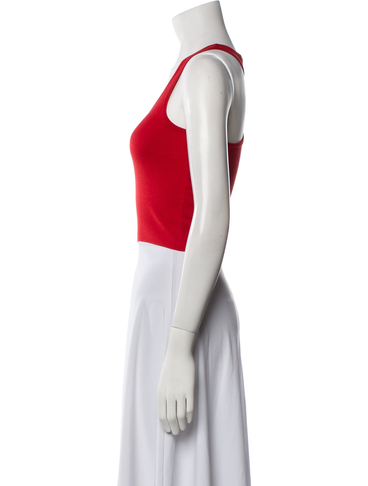 Michael Kors Collection Scoop Neck Sleeveless Crop Top