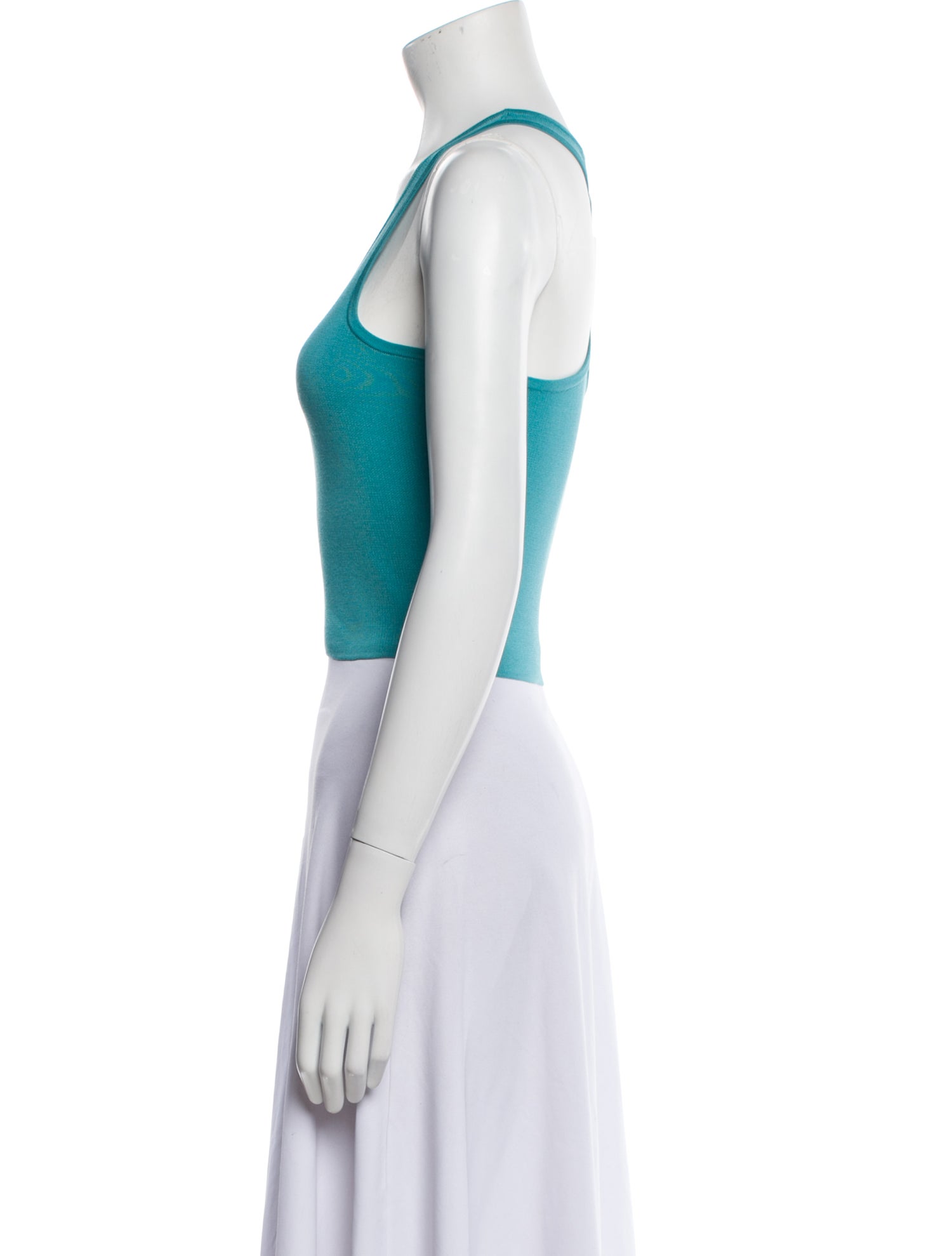 Michael Kors Collection Scoop Neck Sleeveless Crop Top