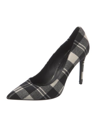 Michael Kors Collection Wool Plaid Print Pumps