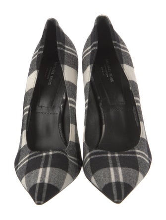 Michael Kors Collection Wool Plaid Print Pumps