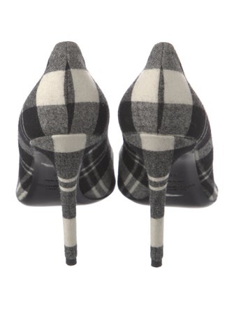 Michael Kors Collection Wool Plaid Print Pumps