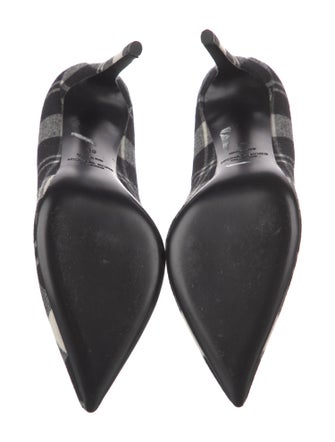 Michael Kors Collection Wool Plaid Print Pumps