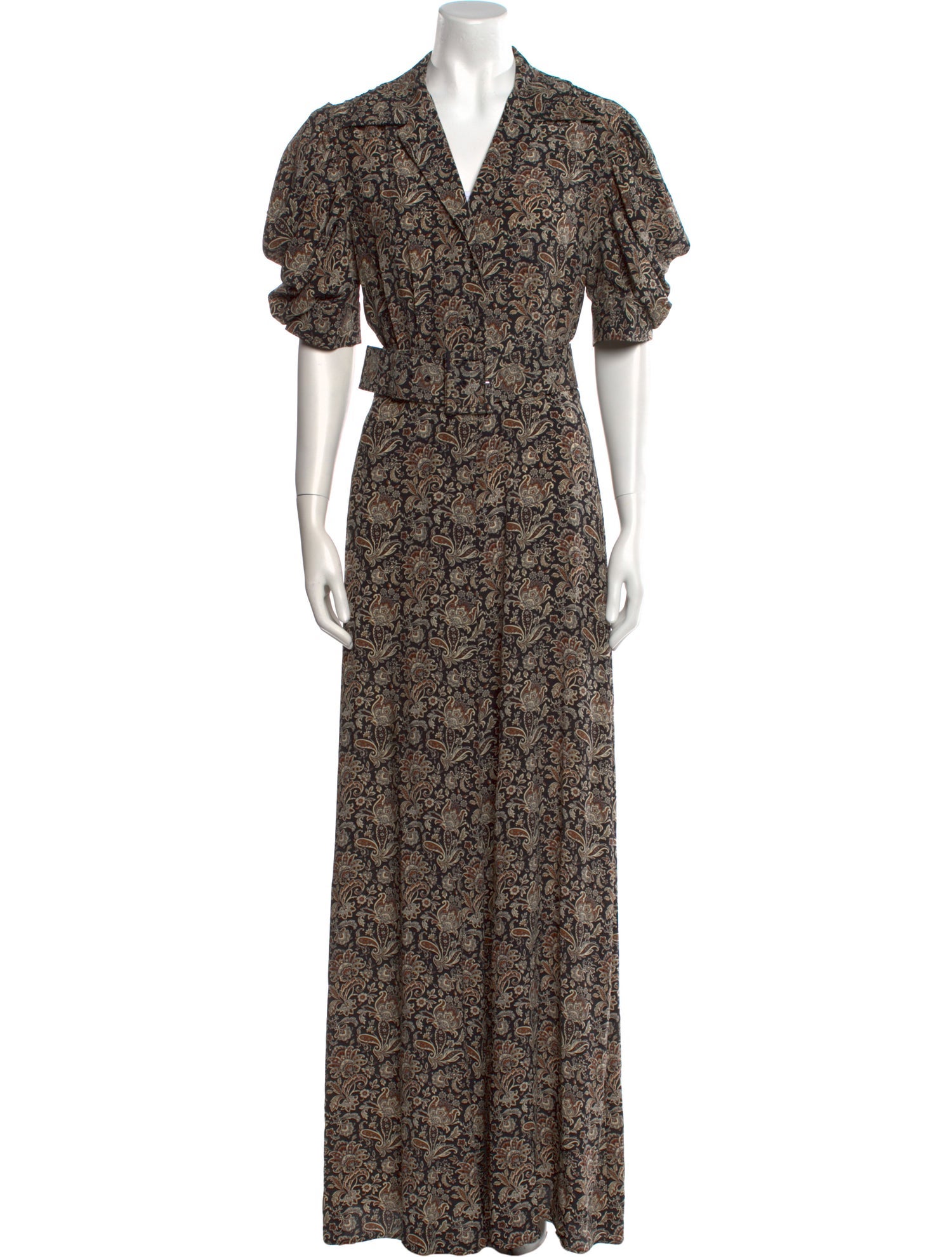 Michael Kors Collection Silk Floral Print Jumpsuit