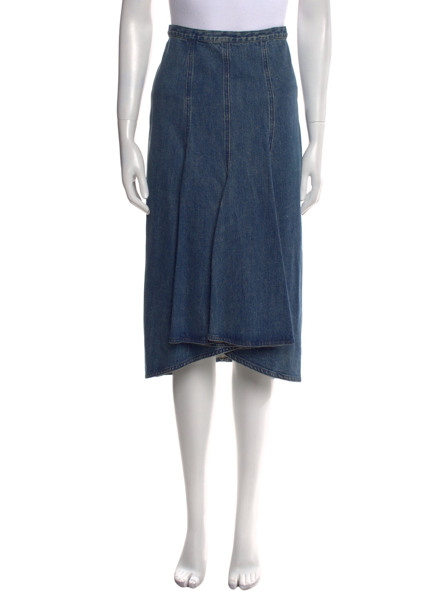 Michael Kors Collection Pleated Accents Midi Length Skirt