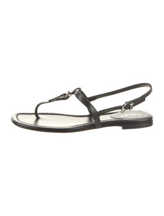 Michael Kors Collection Leather T-Strap Sandals