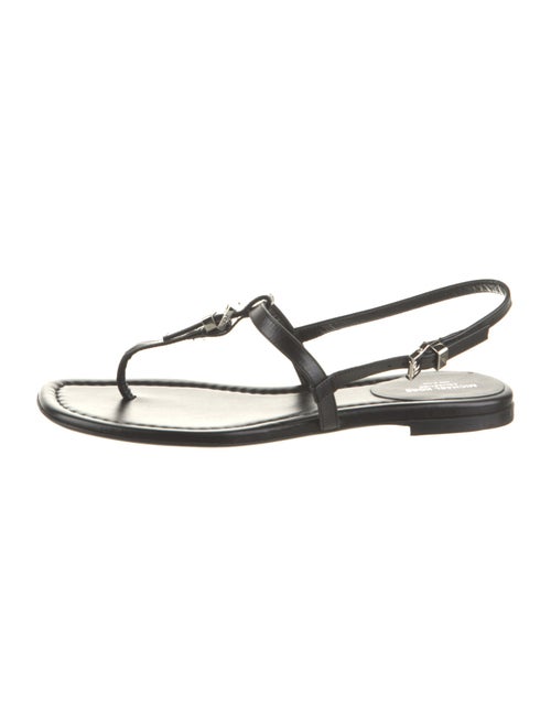 Michael Kors Collection Leather T-Strap Sandals