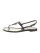 Michael Kors Collection Leather T-Strap Sandals