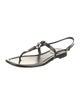 Michael Kors Collection Leather T-Strap Sandals