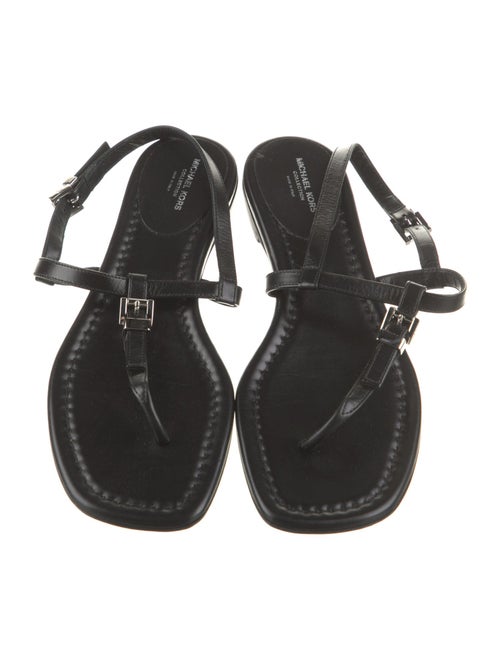Michael Kors Collection Leather T-Strap Sandals