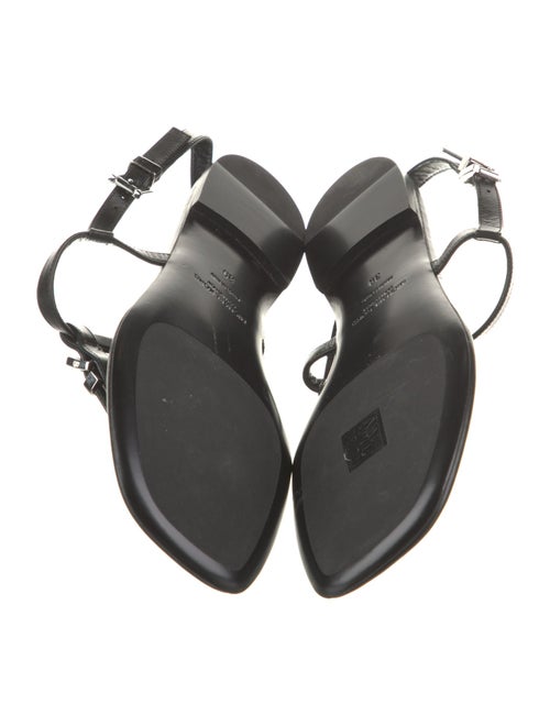 Michael Kors Collection Leather T-Strap Sandals