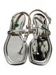 Michael Kors Collection Patent Leather T-Strap Sandals