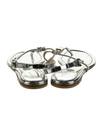 Michael Kors Collection Patent Leather T-Strap Sandals