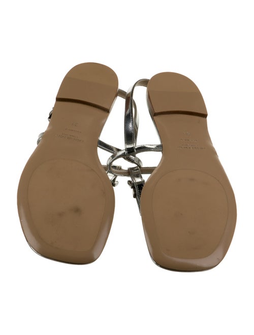 Michael Kors Collection Patent Leather T-Strap Sandals