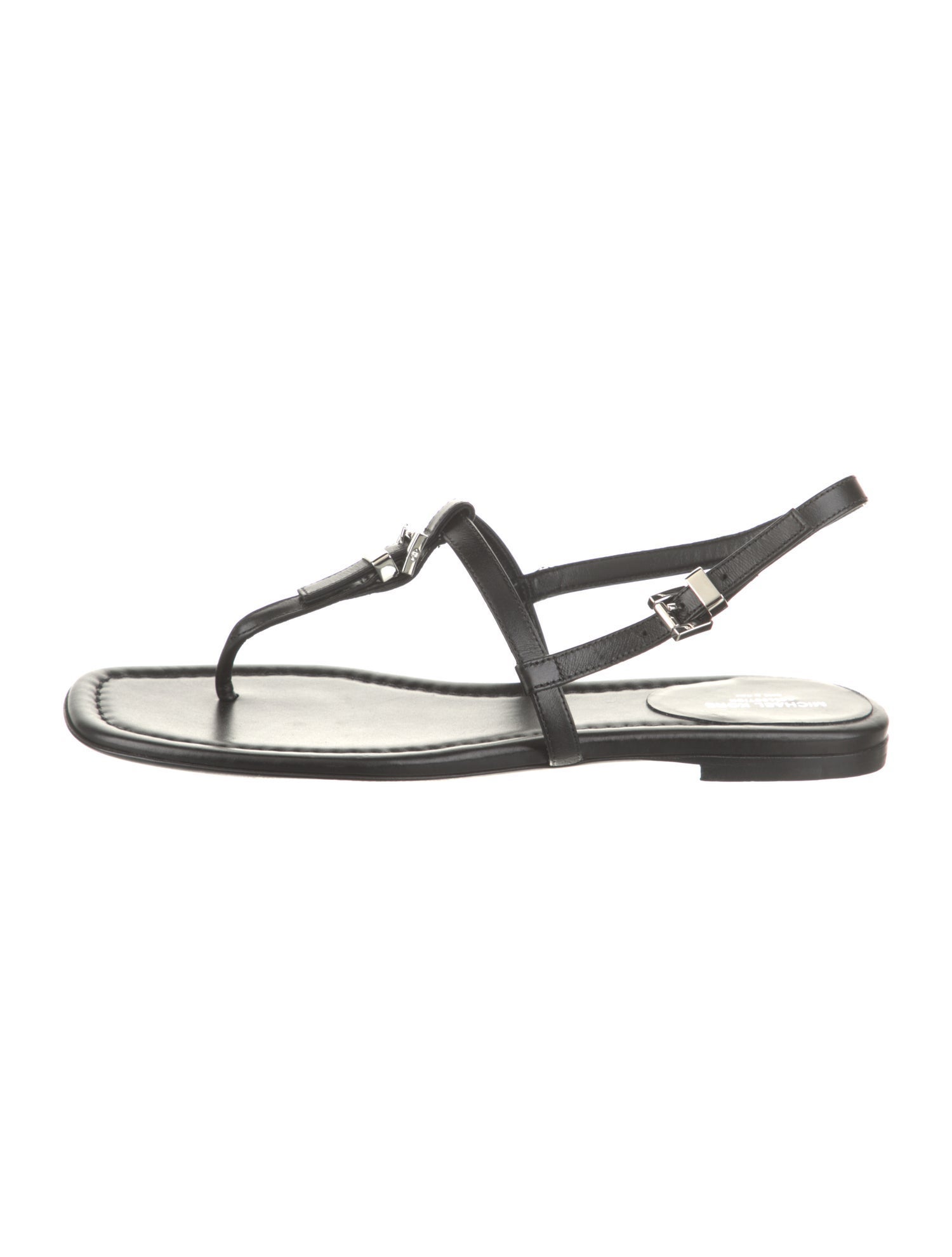 Michael Kors Collection Leather T-Strap Sandals