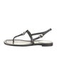Michael Kors Collection Leather T-Strap Sandals