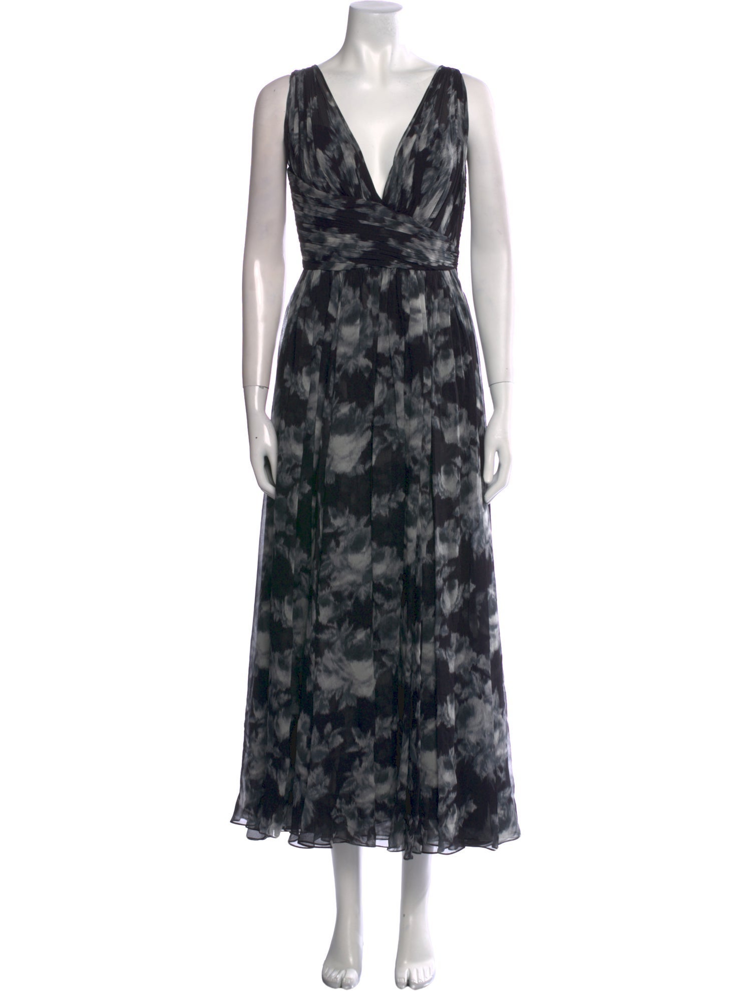 Michael Kors Collection Tie-Dye Print Long Dress