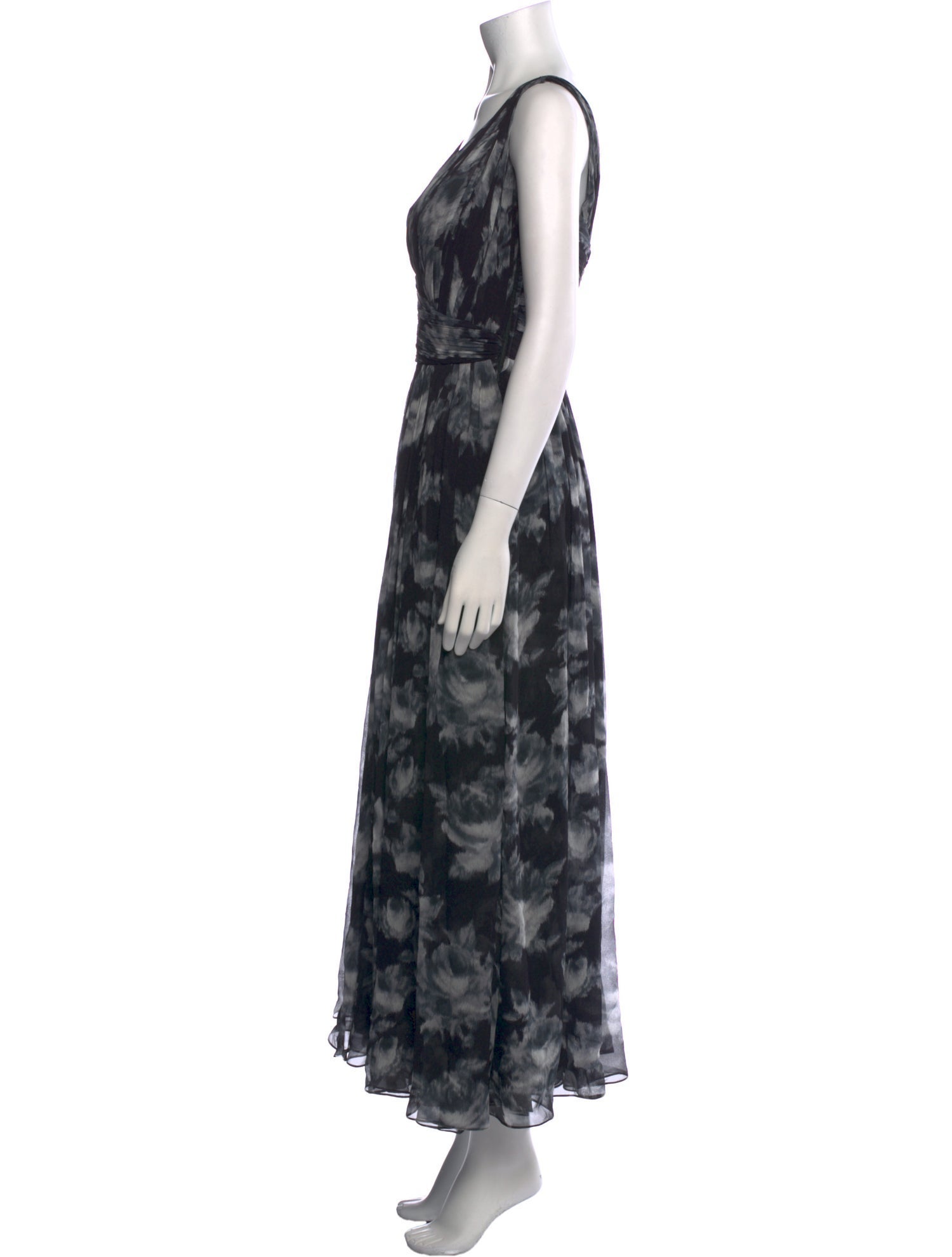 Michael Kors Collection Tie-Dye Print Long Dress