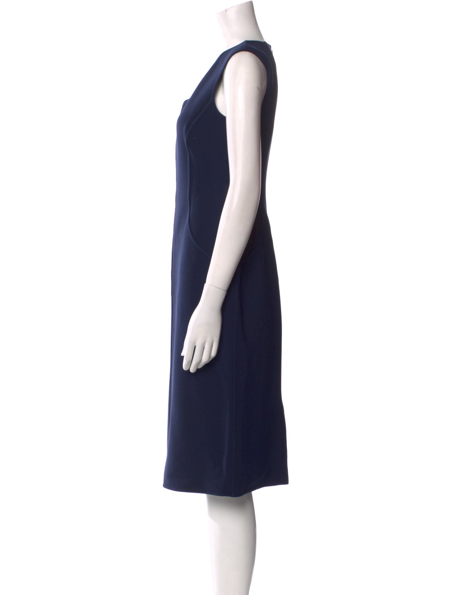 Michael Kors Collection Virgin Wool Midi Length Dress