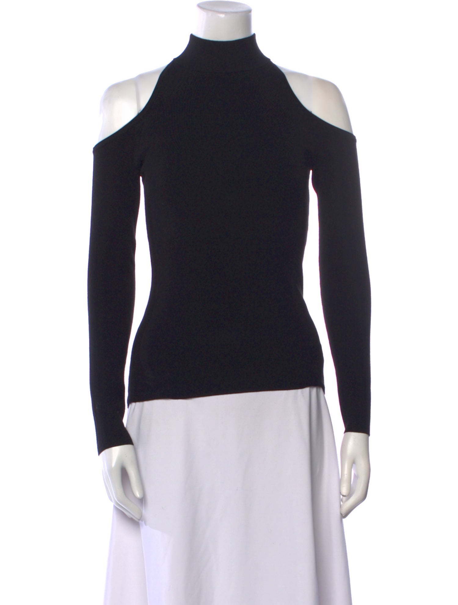 Michael Kors Collection Mock Neck Long Sleeve Top