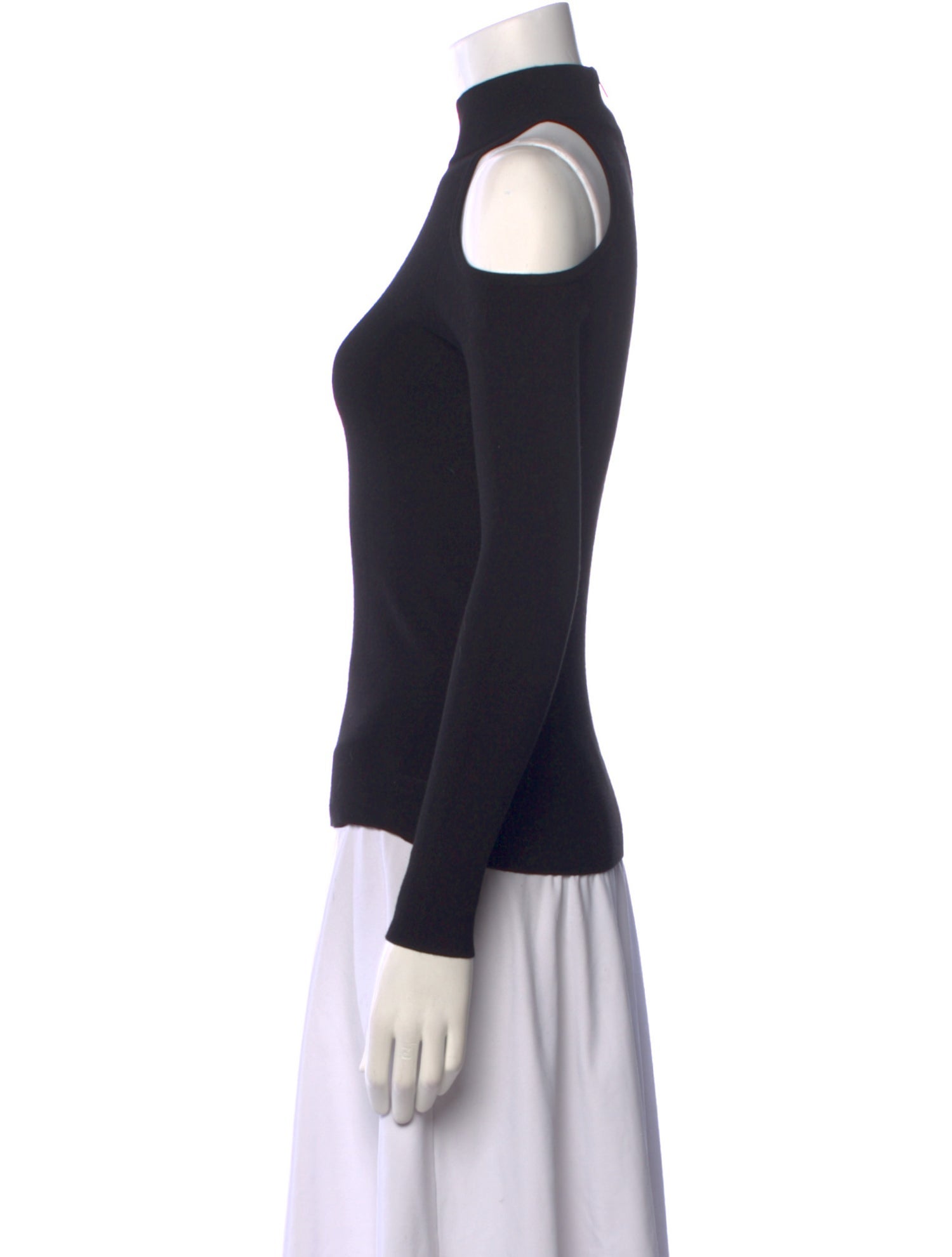 Michael Kors Collection Mock Neck Long Sleeve Top