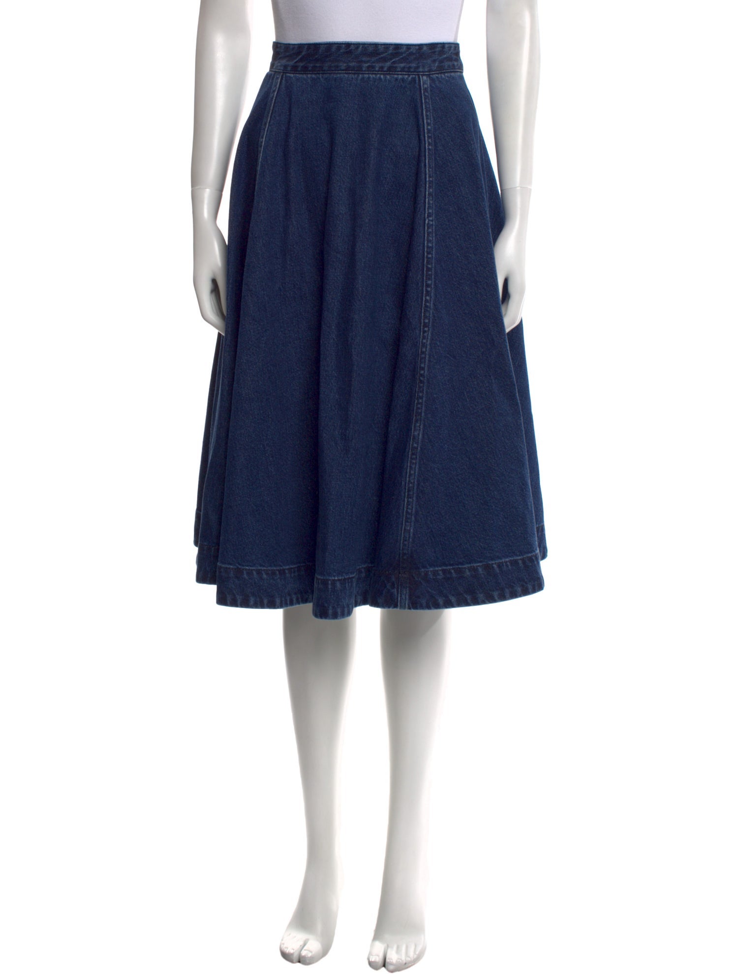 Michael Kors Collection Pleated Accents Knee-Length Skirt