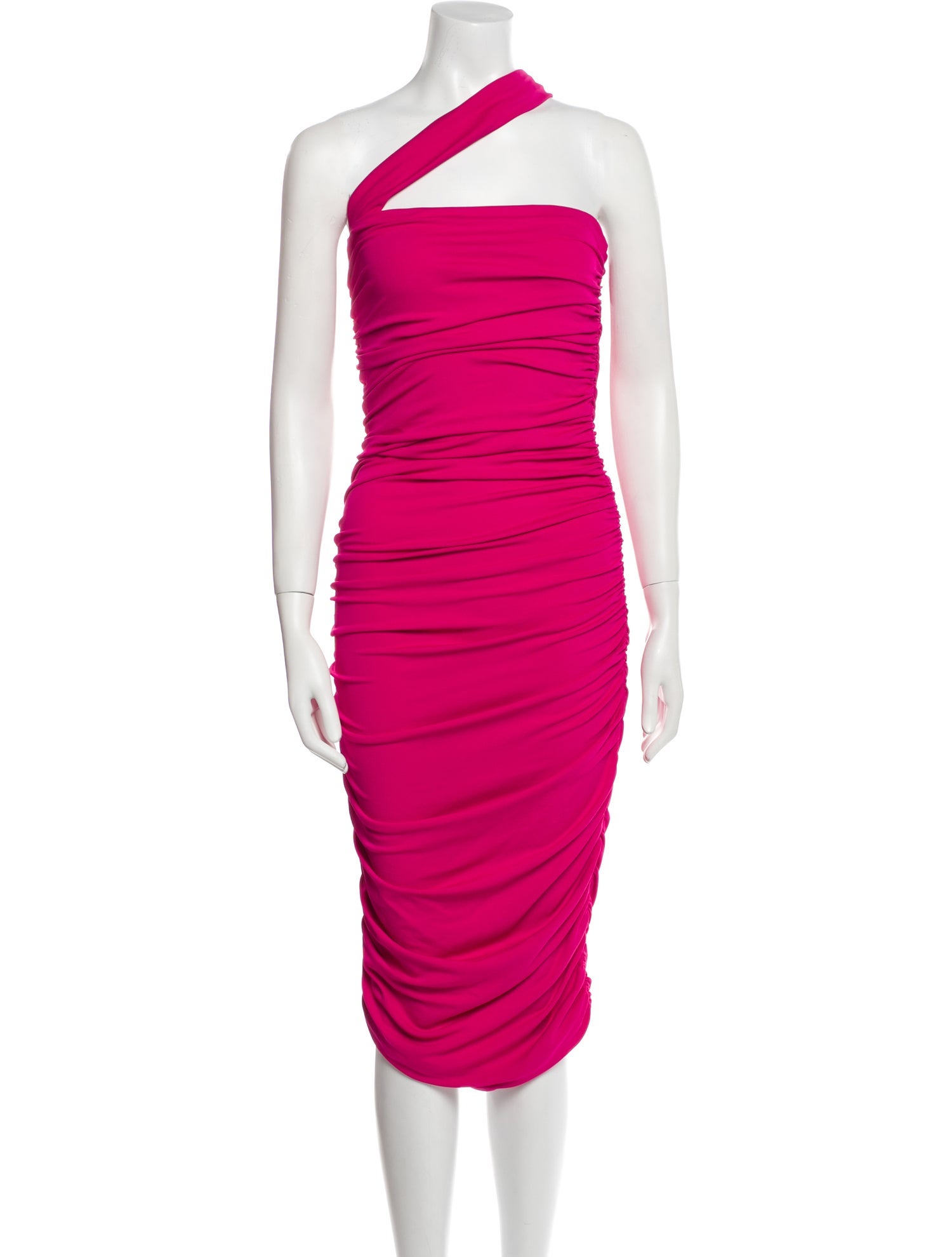 Michael Kors Collection One-Shoulder Knee-Length Dress