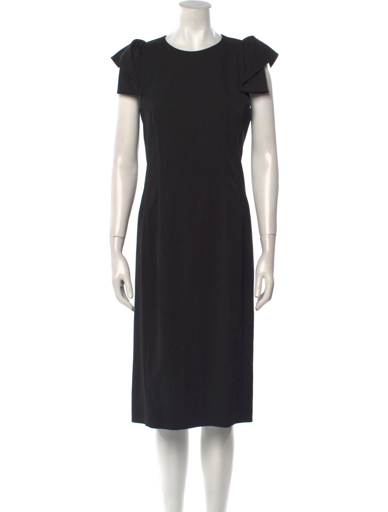 Michael Kors Collection Virgin Wool Midi Length Dress