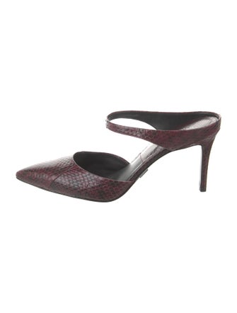 Michael Kors Collection Leather Animal Print Mules