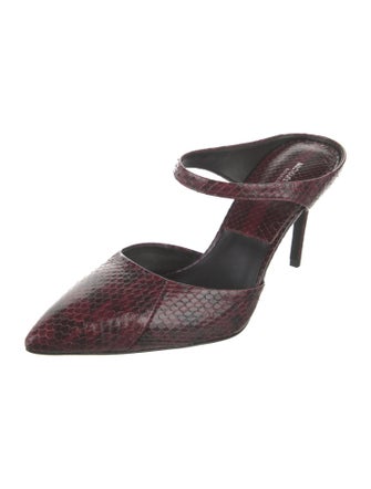 Michael Kors Collection Leather Animal Print Mules