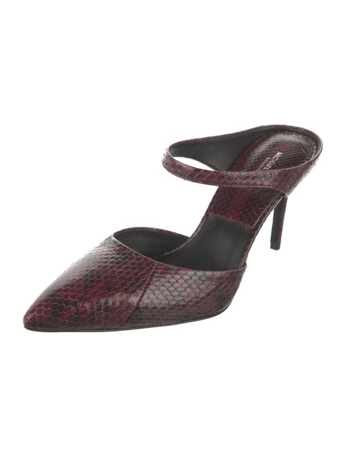 Michael Kors Collection Leather Animal Print Mules