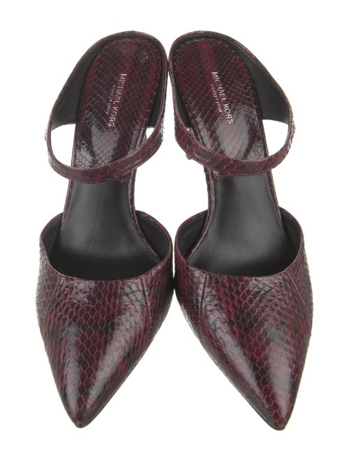Michael Kors Collection Leather Animal Print Mules