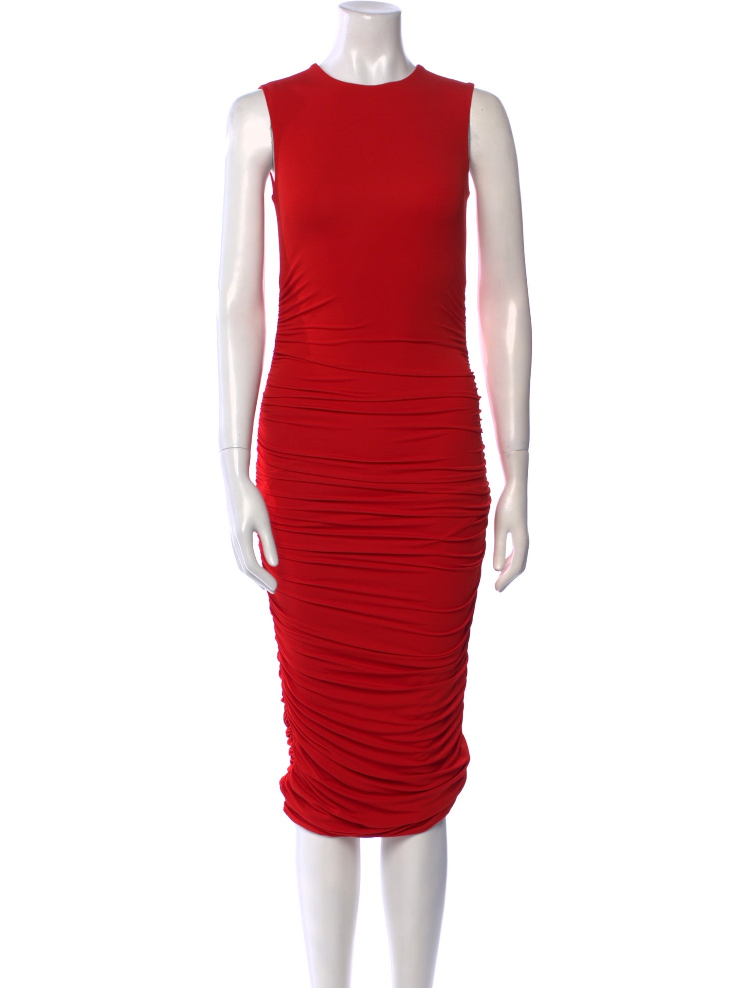Michael Kors Collection Crew Neck Midi Length Dress