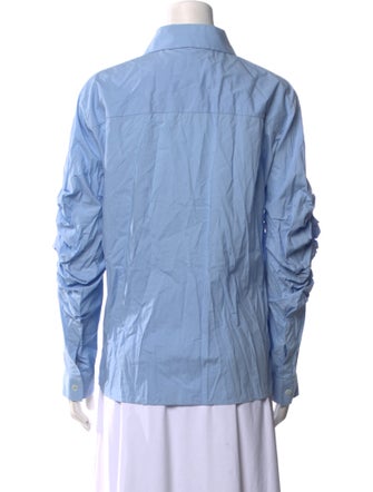 Michael Kors Collection Long Sleeve Button-Up Top