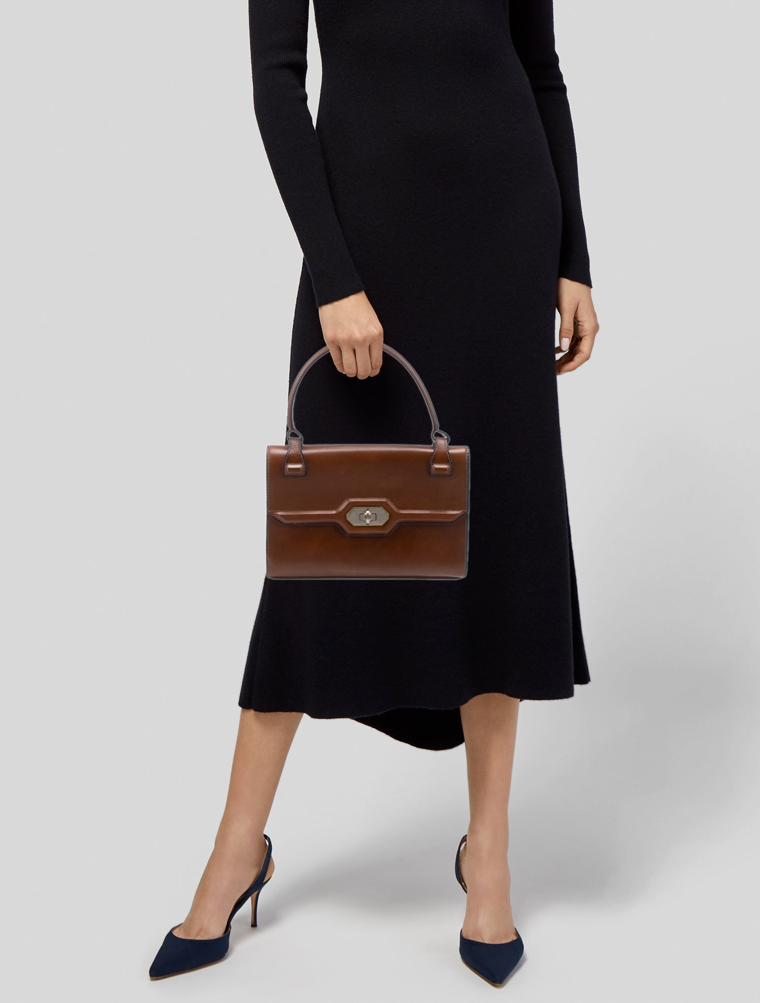 Michael Kors Collection Leather Top Handle Bag
