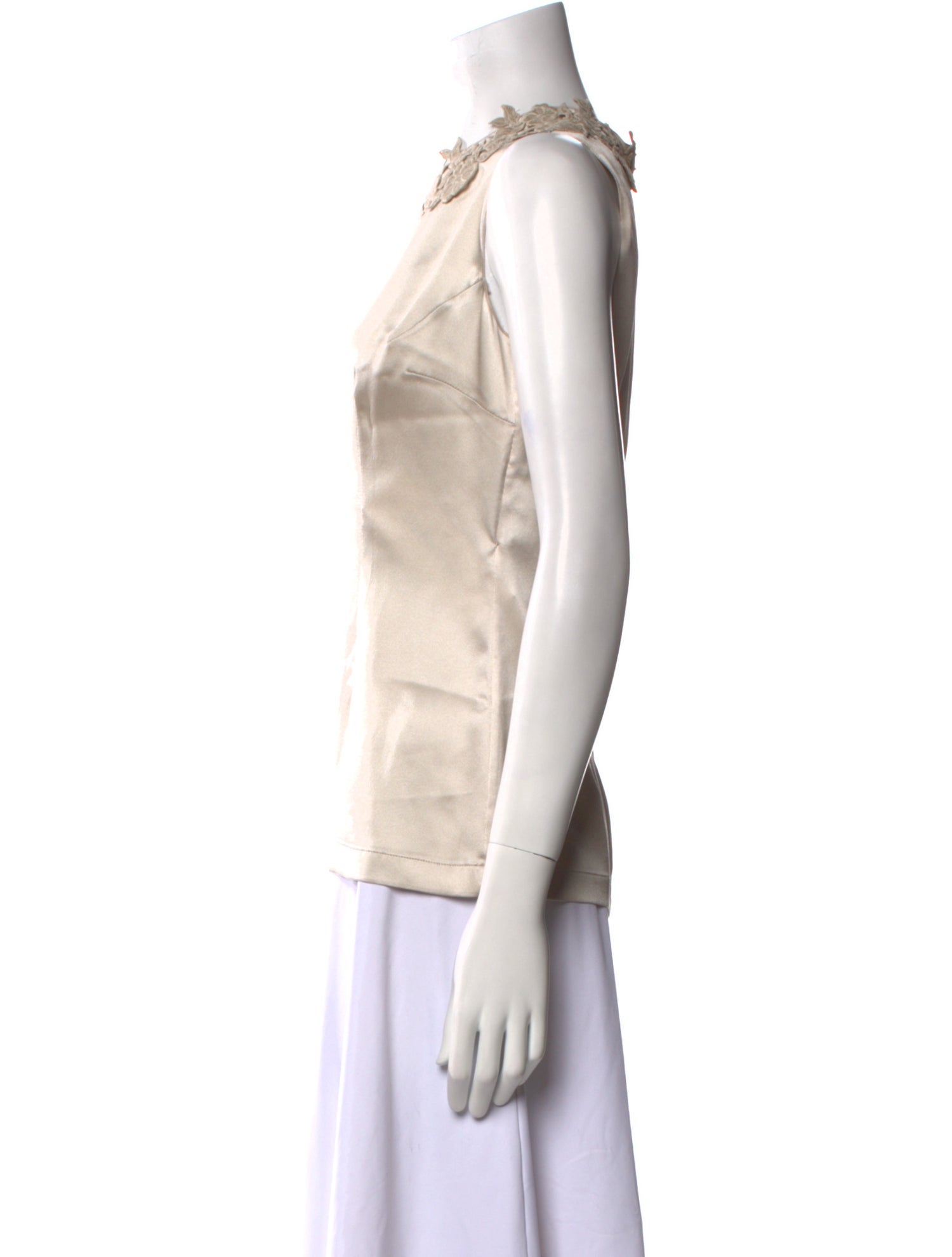 Michael Kors Collection Silk Crew Neck Top