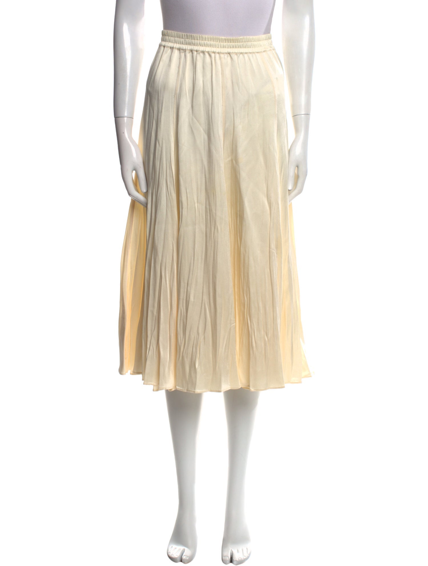 Michael Kors Collection Pleated Accents Midi Length Skirt