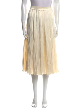 Michael Kors Collection Pleated Accents Midi Length Skirt