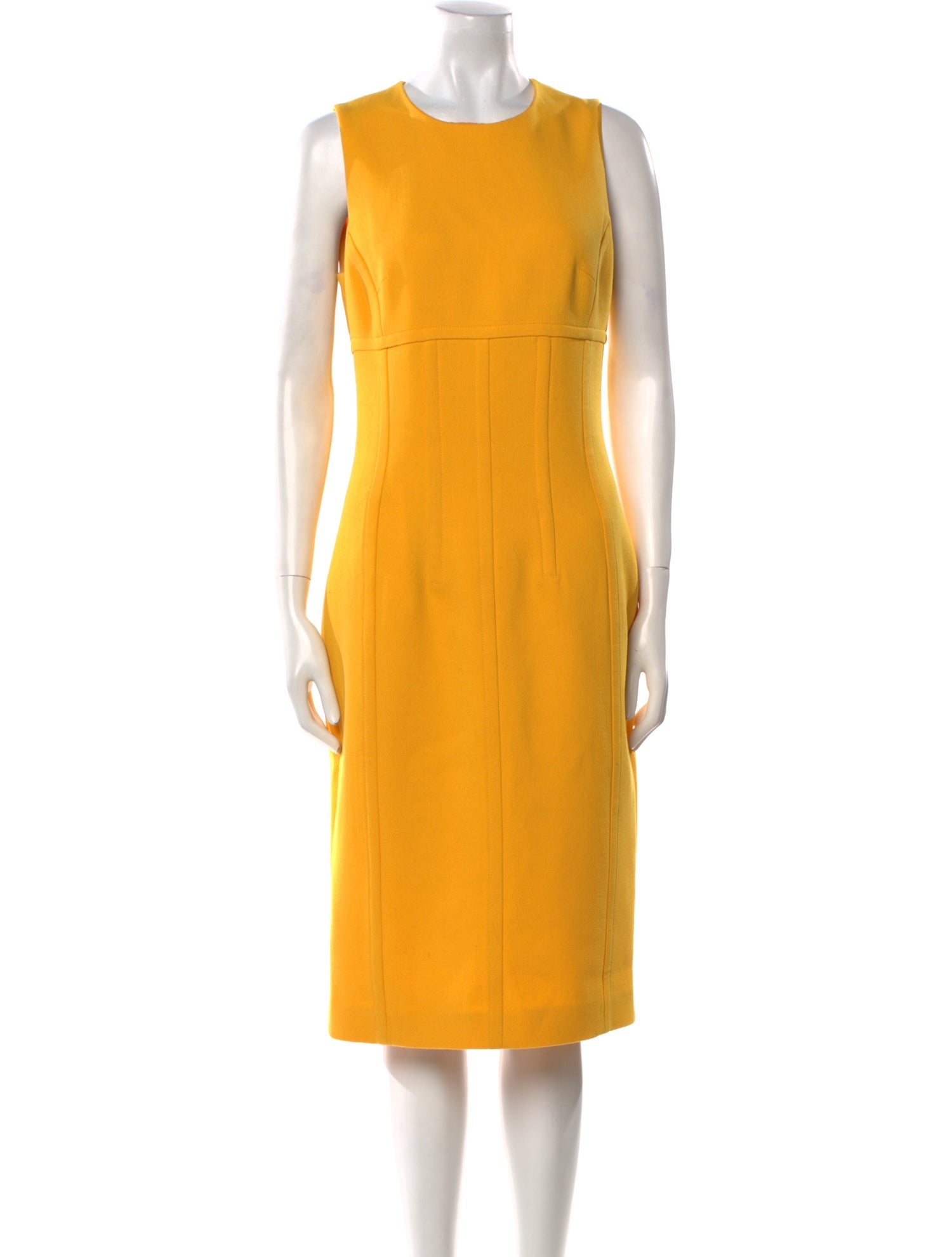 Michael Kors Collection Virgin Wool Midi Length Dress