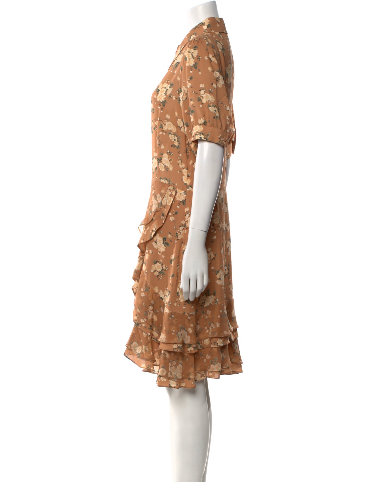 Michael Kors Collection Floral Print Knee-Length Dress