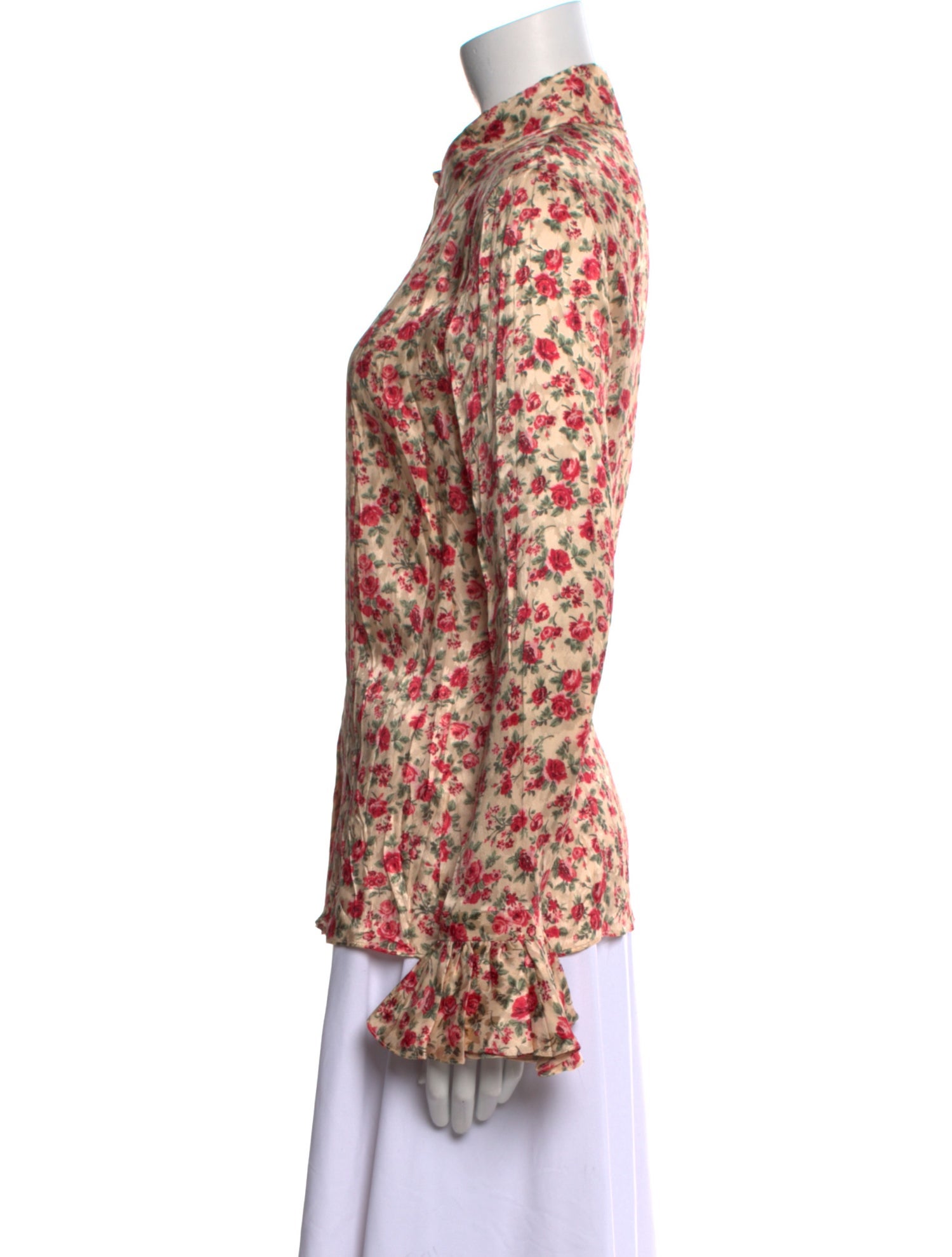 Michael Kors Collection Silk Floral Print Blouse