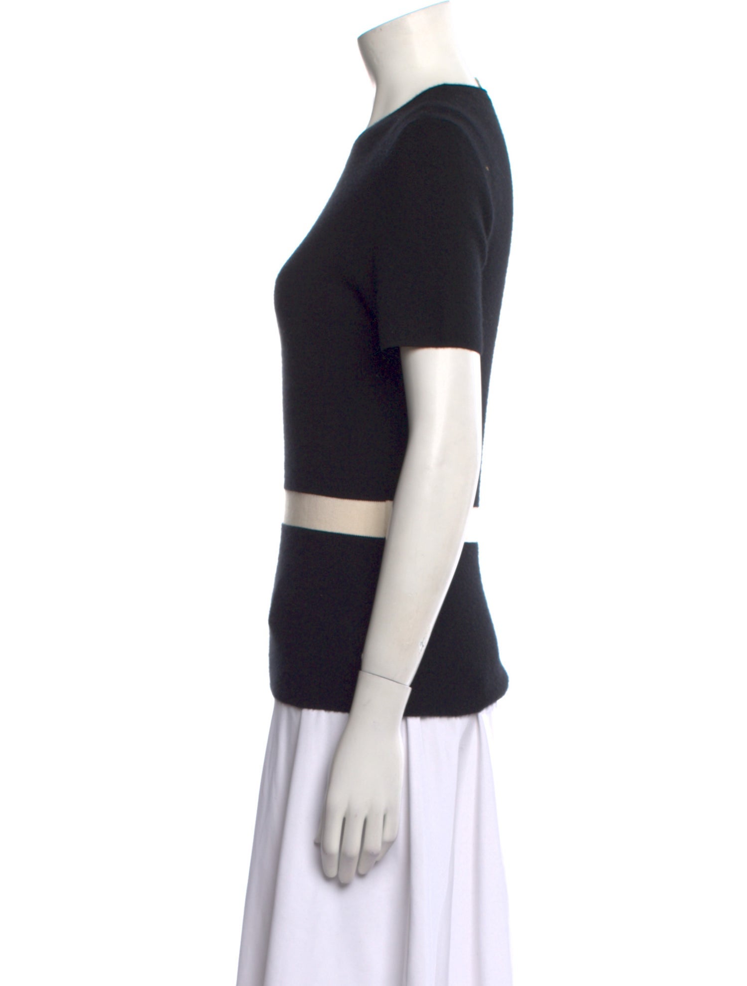 Michael Kors Collection Cashmere Colorblock Pattern T-Shirt