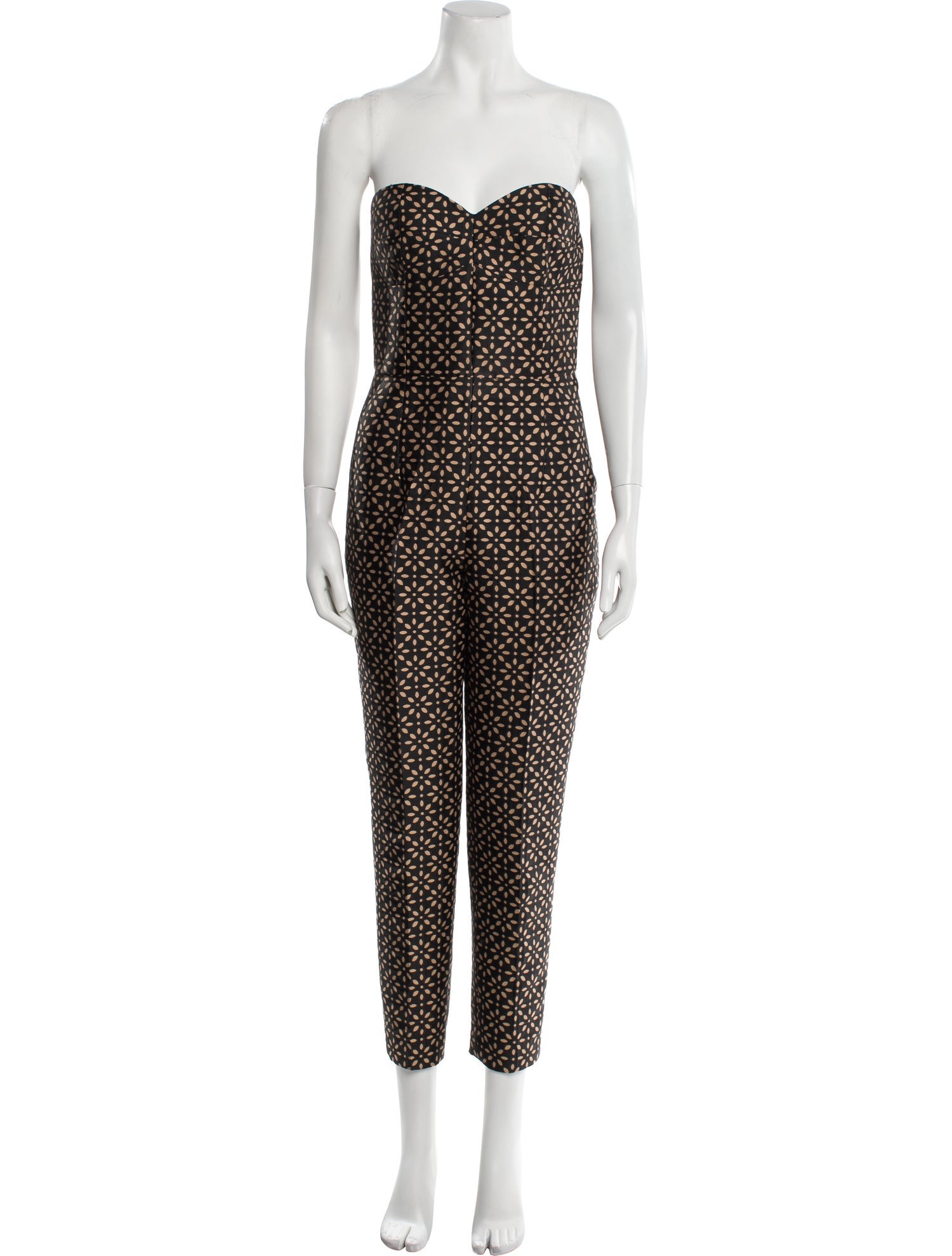 Michael Kors Collection Printed Strapless Jumpsuit