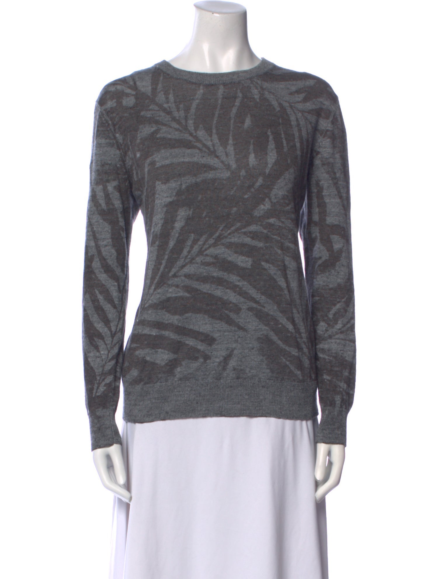 Michael Kors Collection Linen Printed Sweater