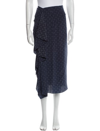 Michael Kors Collection Silk Midi Length Skirt