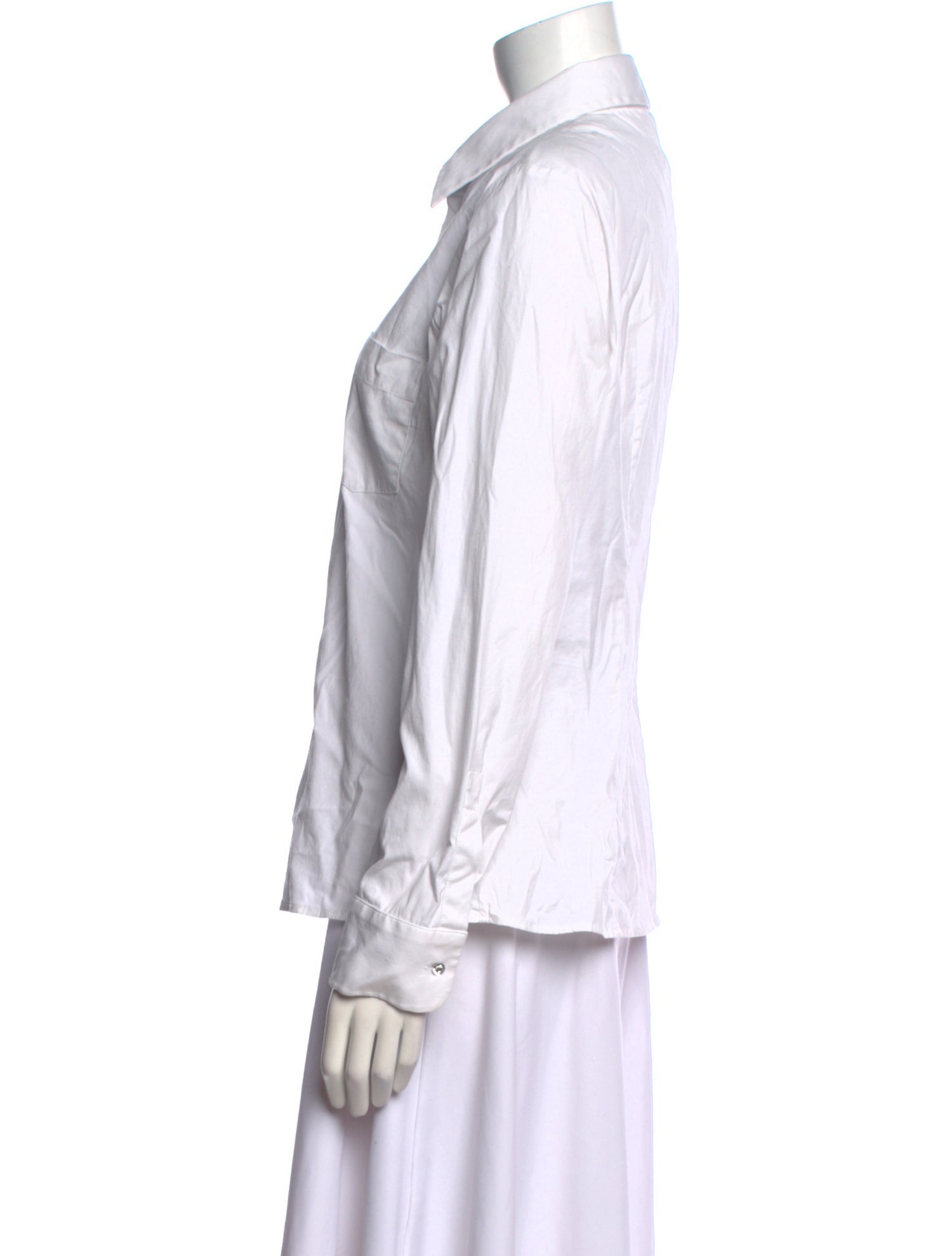 Michael Kors Collection Long Sleeve Button-Up Top