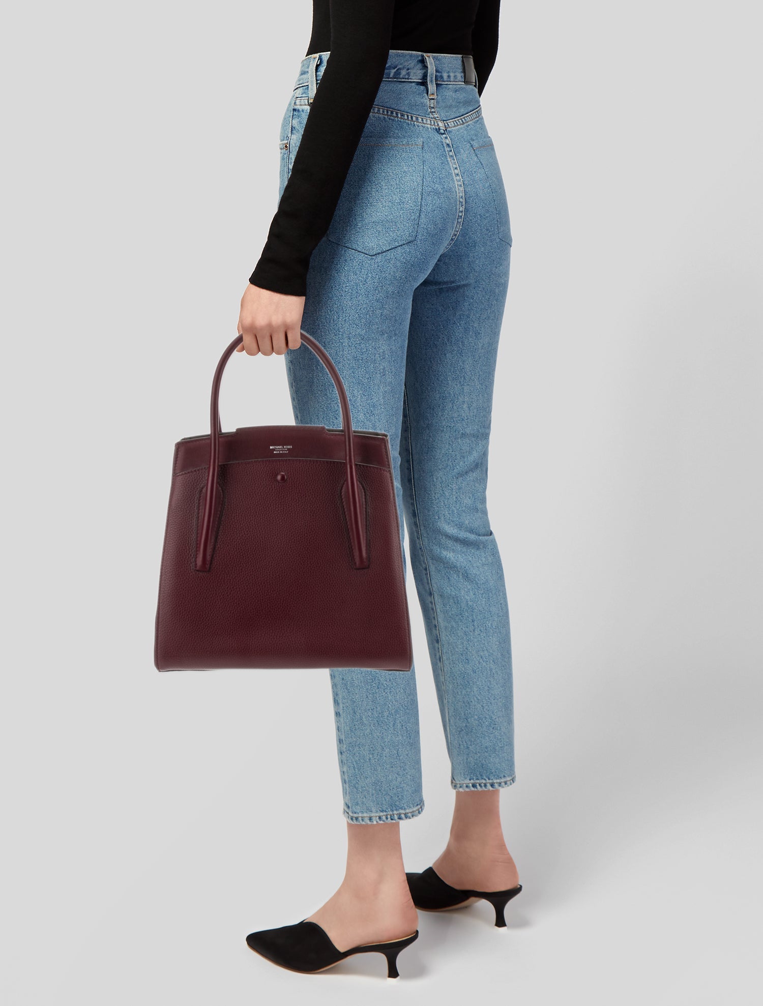 Michael Kors Collection Leather Top Handle Bag