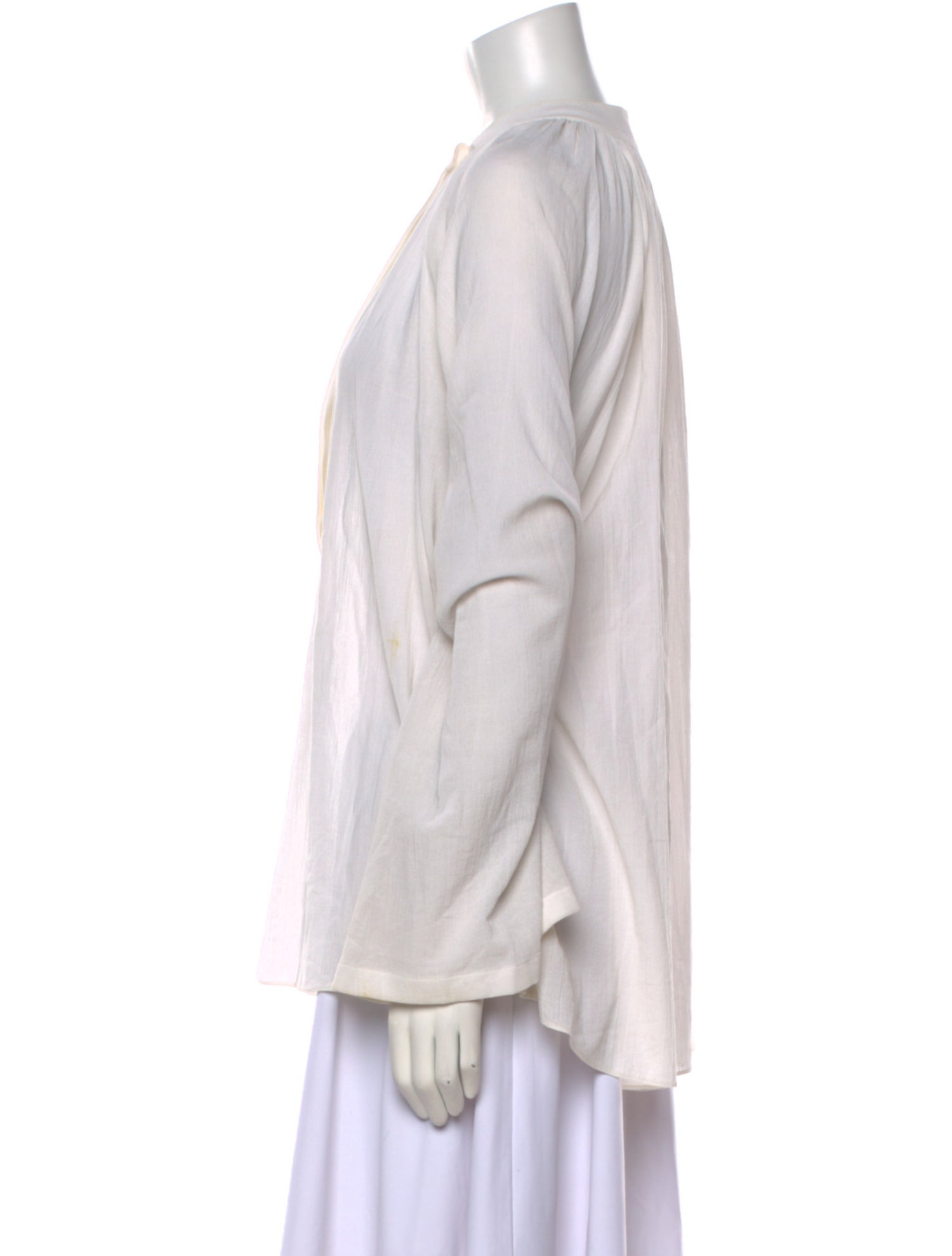 Michael Kors Collection Mock Neck Long Sleeve Blouse