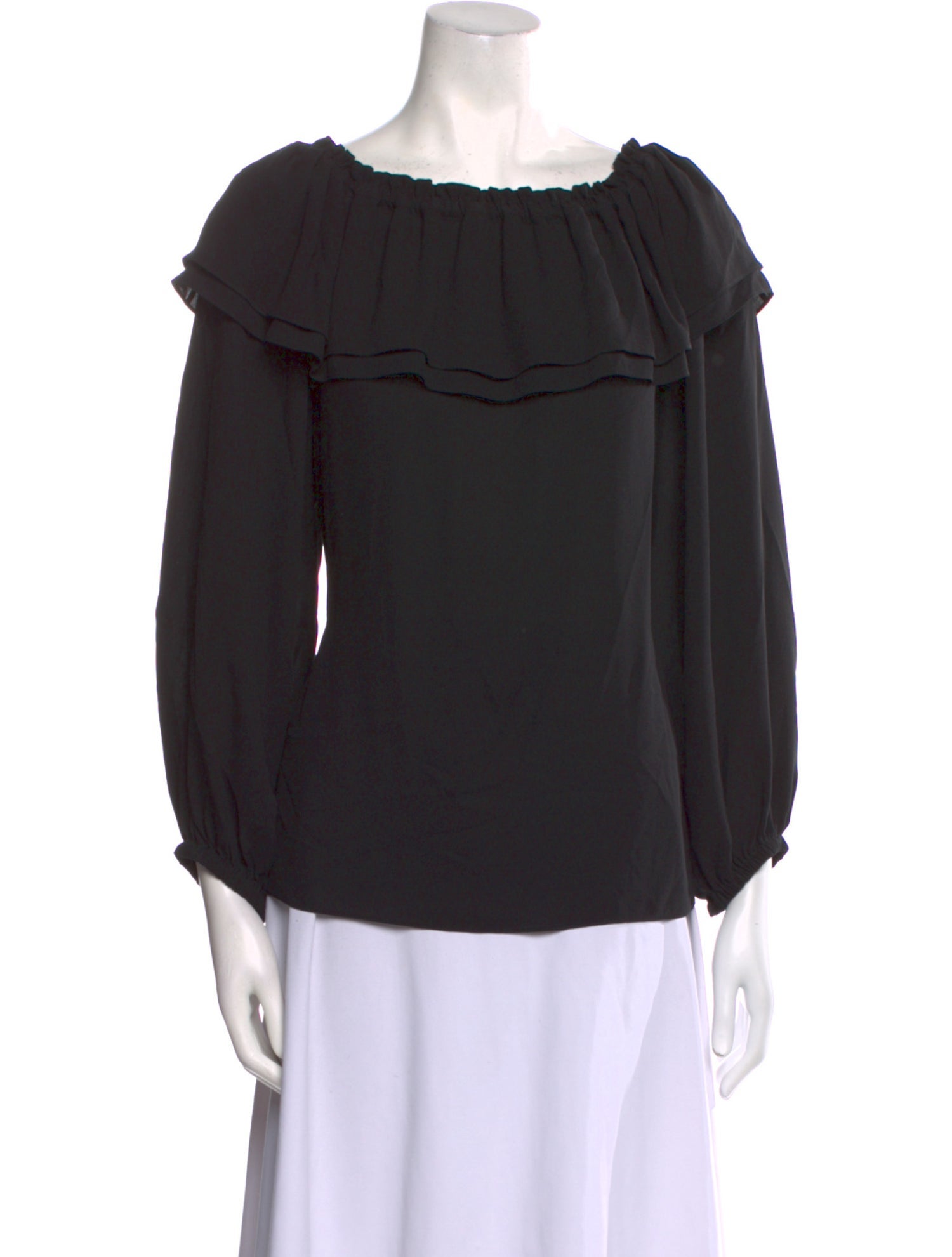 Michael Kors Collection Silk Off-The-Shoulder Blouse